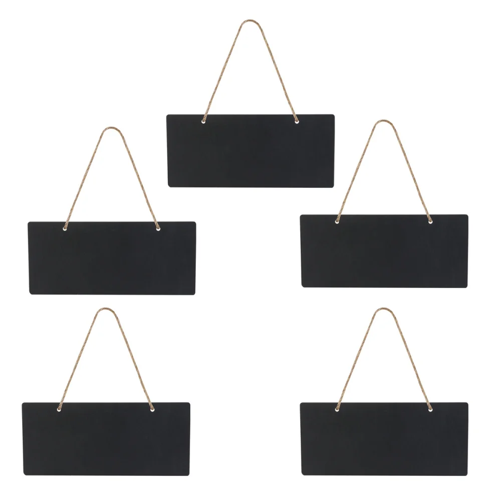 

5pcs Mini Rectangle Chalkboards Single Sided Black Board for Message Board Signs