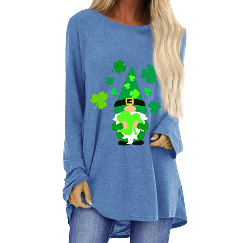 

St. Patrick's Day Womens Printed T-shirts Tops Tee Blouse Loose Tunic Casual