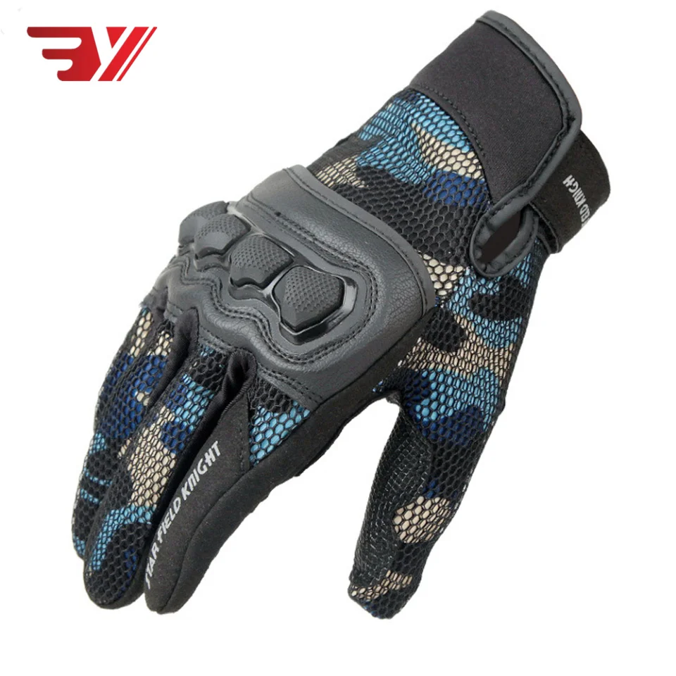 

2020 New SFK Touchscreen Motorcycle Full Finger Gloves Protective Gear Mesh Racing Biker Riding Motorbike