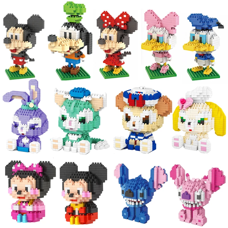 

30 Different Disney Mickey Mouse Blocks Brick Toy Mini Blocks Cartoon Characters Teaching Childrens Toy Compatible