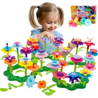 child toys flower garden building toys girls build a bouquet set for 3 4 5 6 year old toddler girl craft kit christmas gift diy