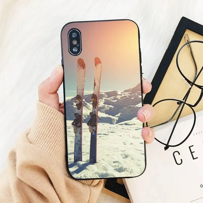 Yinuoda Skiing Snow Snowboard Skis Phone Case for iPhone 11 12 13 mini pro XS MAX 8 7 6 6S Plus X 5S SE 2020 XR case