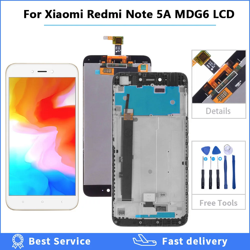 Дигитайзер сенсорного экрана для Xiaomi Redmi Note 5A Note5A MDG6 стеклянная панель ЖК дисплей