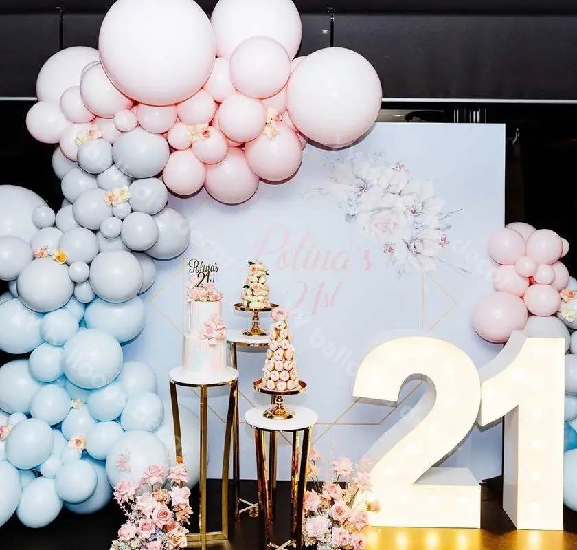 157 шт. DIY 10 дюймов золотой металлик шар 1 арочный комплект серый розовый пастельный