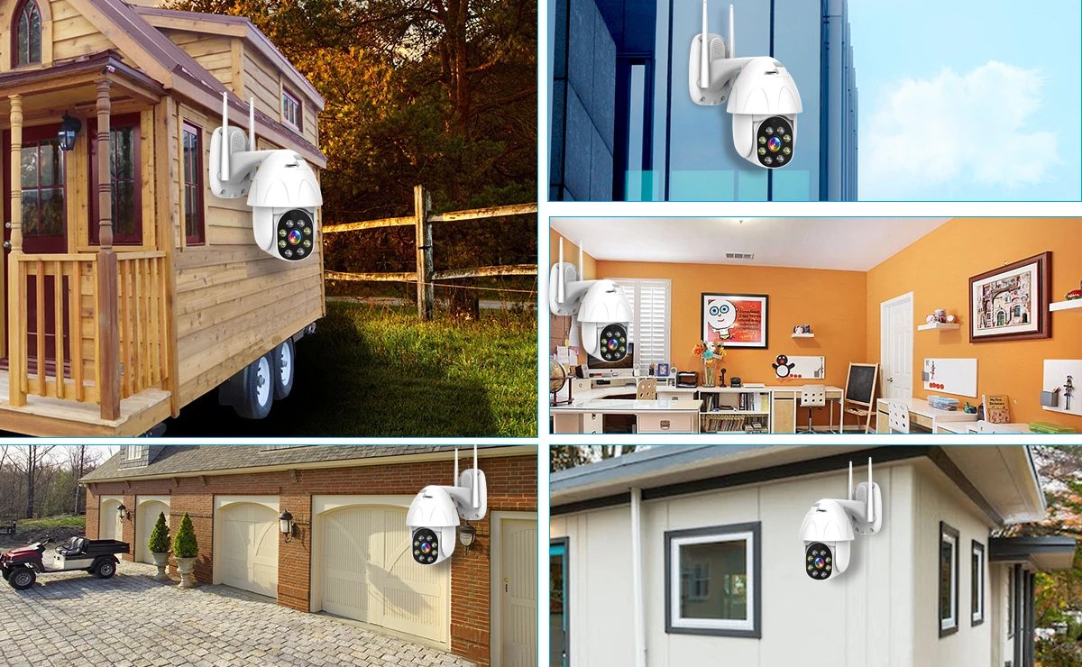 BESDER PTZ Wi-Fi Камера 2-мегапиксельная Автоматическое Слежение 4-кратный Цифровой Зум Скорость Купольная камера Облачное хранилище Водонепроницаемая Главная Безопасность IP-камера