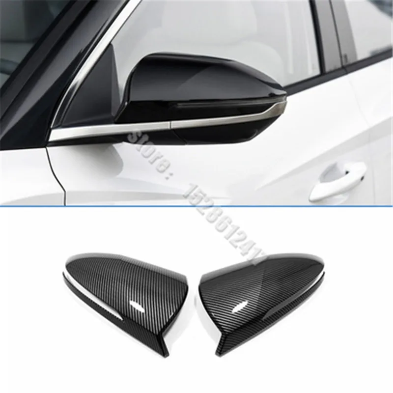 

Car Styling ABS Carbon fiber pattern Rearview Side Door Mirrors Cover Trim Car modeling for Hyundai Tucson L 2021