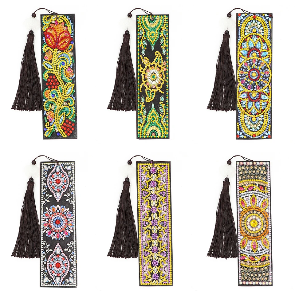 AZQSD специальная форма Закладка Алмазная вышивка Мандала крестиком кожаная