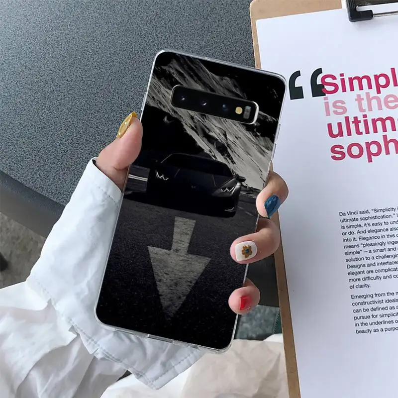 

Luxury Supercar Phone Case For Samsung S10 S10e S8 S9 Plus S7 Edge Note10 9 8 Soft Transparent TPU Cove