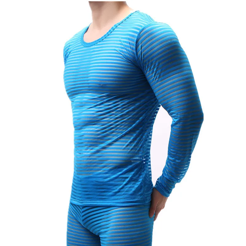 Тонкий сексуальный Для мужчин Мужская Нижняя Майка прозрачная базовые рубашки