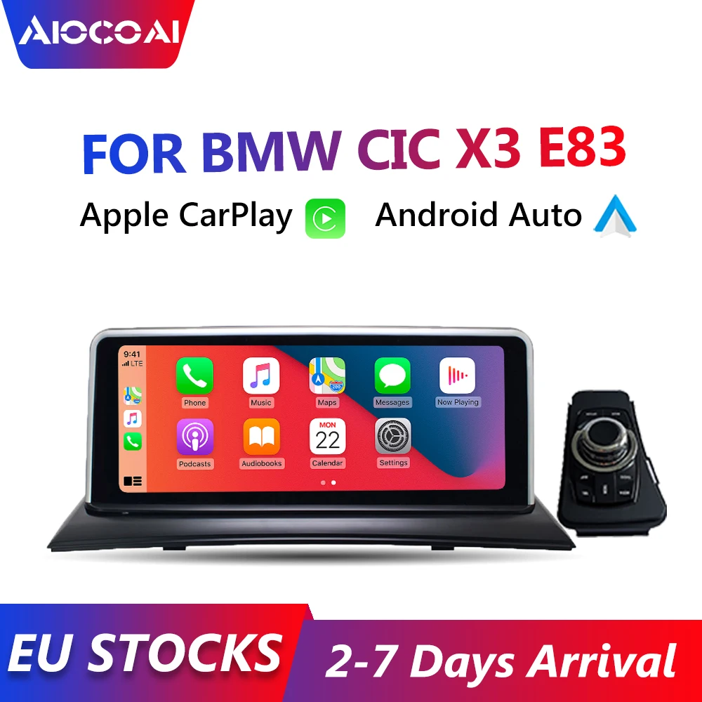 Автомагнитола Apple CarPlay 10 25 дюйма Android для BMW X3 E83(2004 2010) Основное устройство задняя