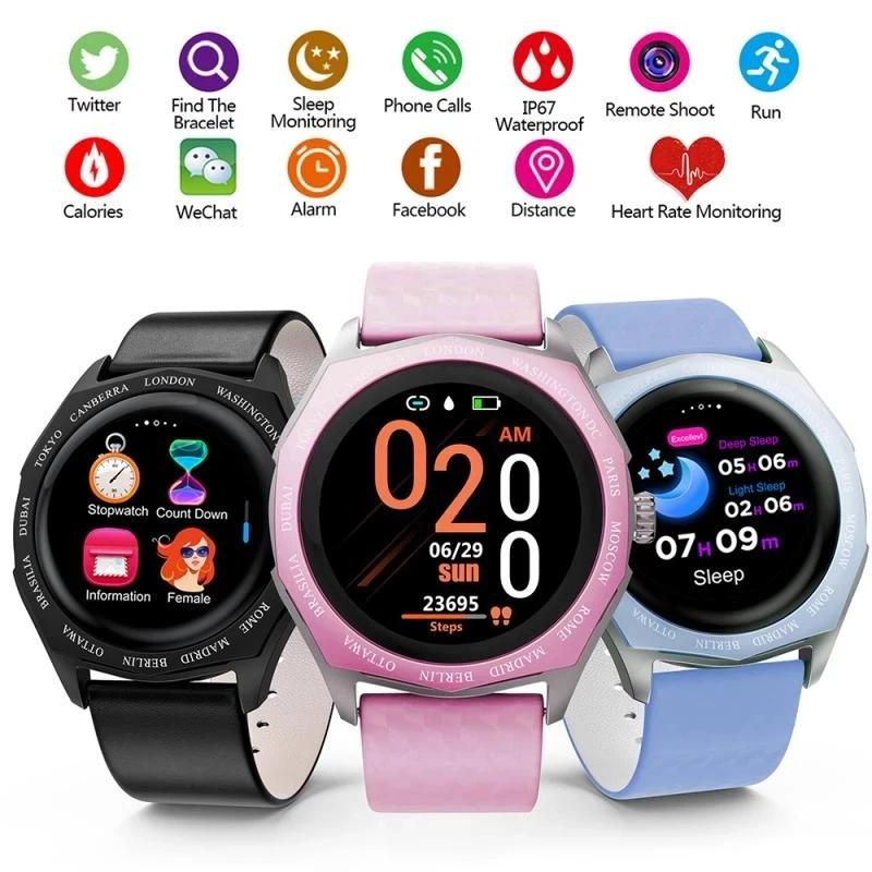 

GEJIAN New fashion Ladies Smart Watch Women smartwatch For Android ios Full Touch Screen Sports Fitness Watch reloj inteligente