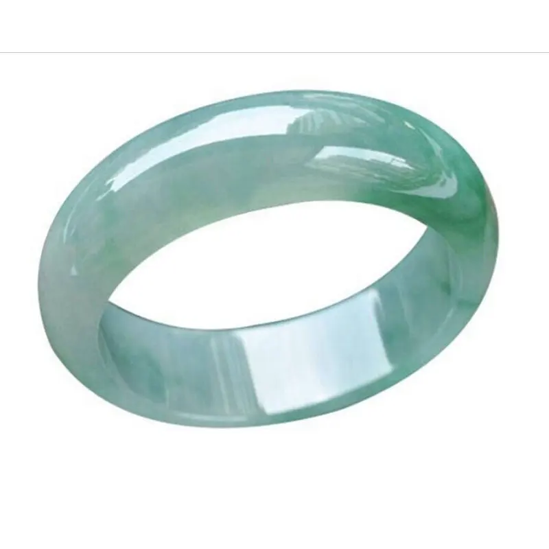 

Women's Pure Natural Jadeite Jade Light Green Bracelet With Water Moistening Ice Jade Bracelet