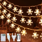 СВЕТОДИОДНАЯ Гирлянда-Снежинка, Рождественский ночник, занавеска для гостиной, спальни вечерние НКИ, праздника, Хэллоуина, уличное украшение