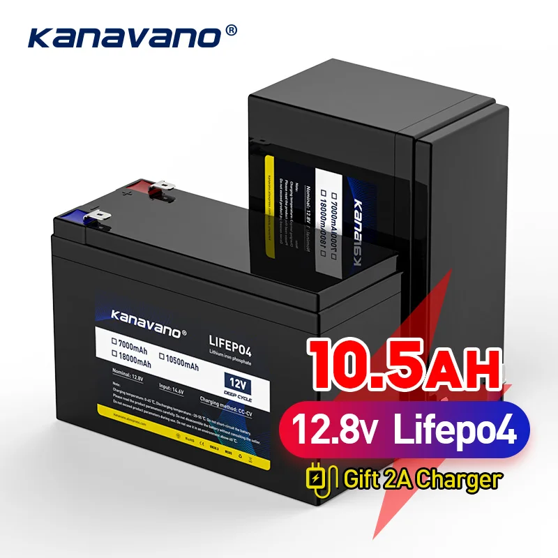 Kanavano 12V 7Ah 10.5Ah 18Ah Lifepo4 аккумулятор с 4S 40A сбалансированная BMS для автомобиля игрушка