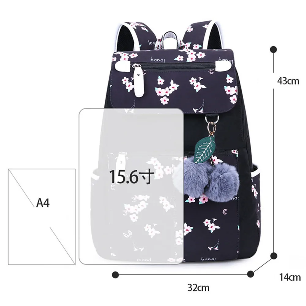 New Large schoolbag cute Student School Backpack Printed Waterproof bagpack high school book bags for teenage girls kids