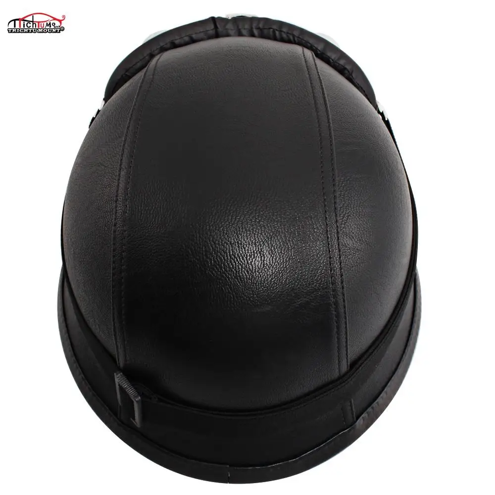 Мотоциклетный шлем из искусственной кожи в стиле немецкого велосипеда полушлем