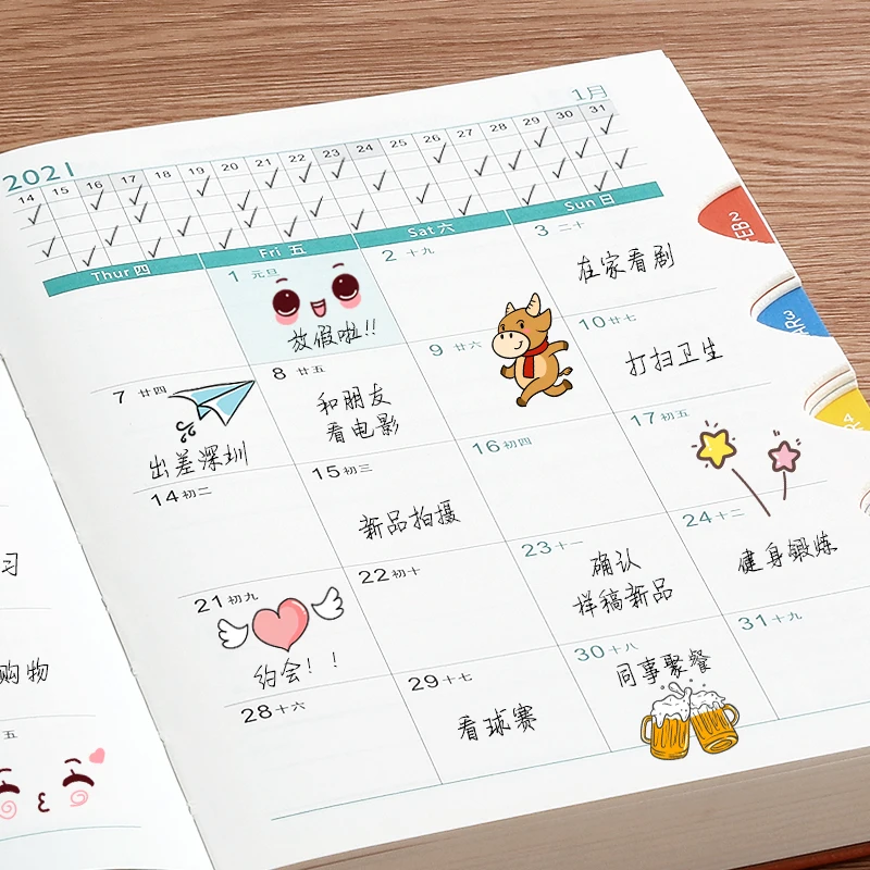 2022 A5 planner notebooks Super thick PU Leather cover Planner/diary/journal noteboos School &amp office supplies Bullet Stationer |