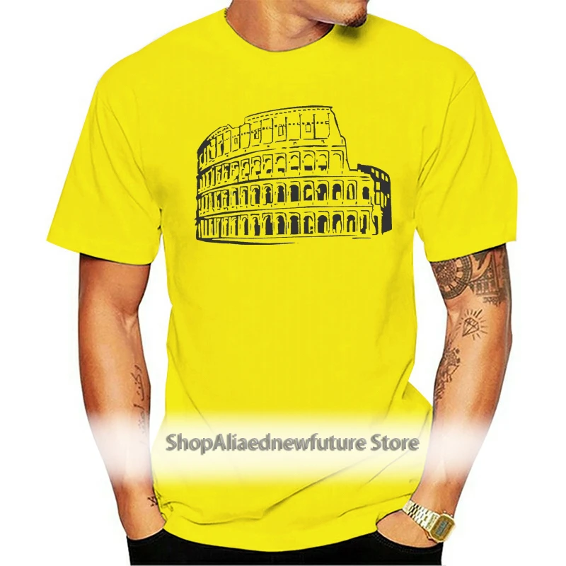 

Graphic Premium T Shirts Roman Coliseum Vintage Look Architecture Ruins Top Tee(1)