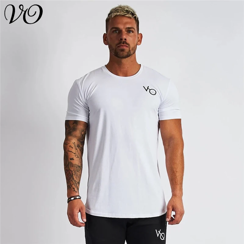 

Summer new men's T-shirt jogger cotton fitness fashion sportswear streetwear men's casual short-sleeved round neck top