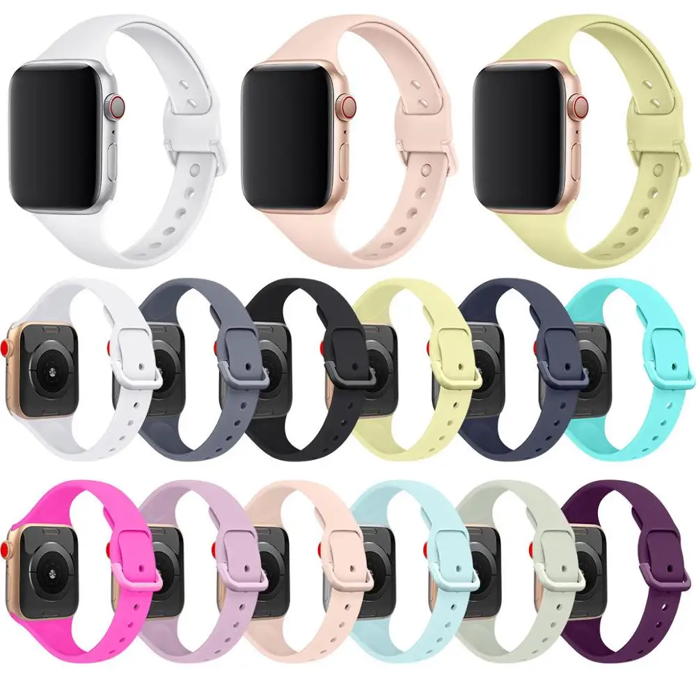 Мягкий силиконовый замена спортивный пояс для 38/40/42/44 мм Apple Watch серии 1 2 3 4 5