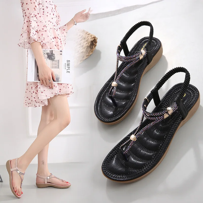 

Women's Sandals Retro Women Shoes Casual Flat Platform Ladies Wedges Shoes Woman 2021 Sandals Female Plus Size Female
