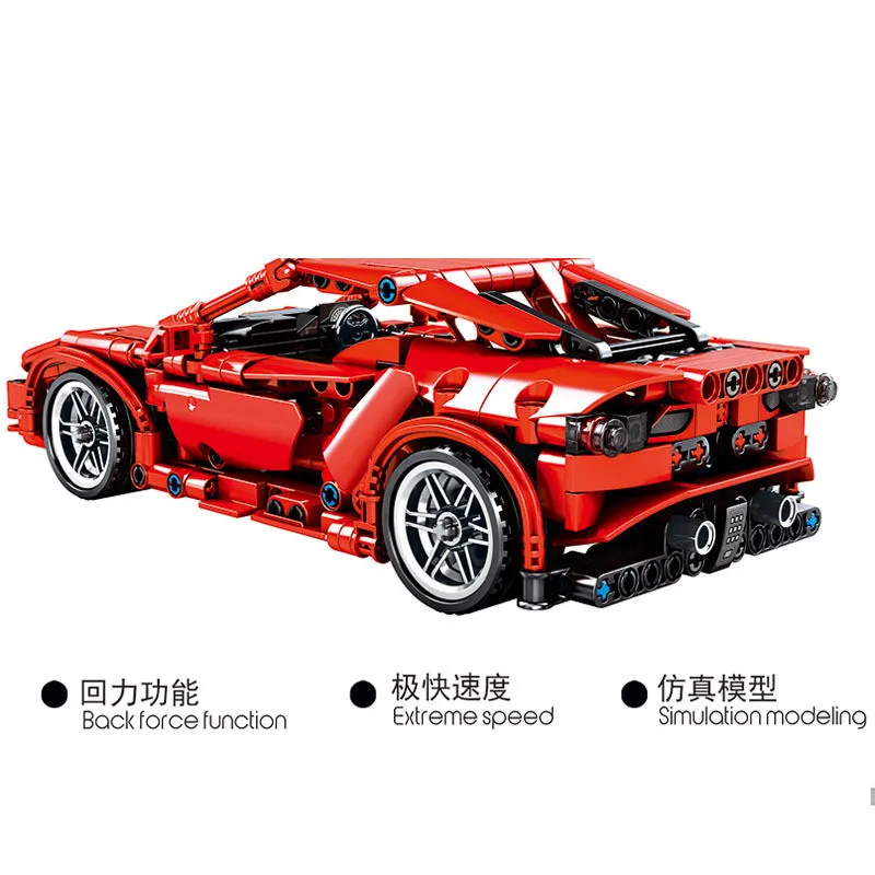 603 шт Ferraried F1 гоночный автомобиль строительные блоки fit Technic гонщик транспортных средств суперкар Playmobil кирпичи Дети Подарки для мальчиков и девочек