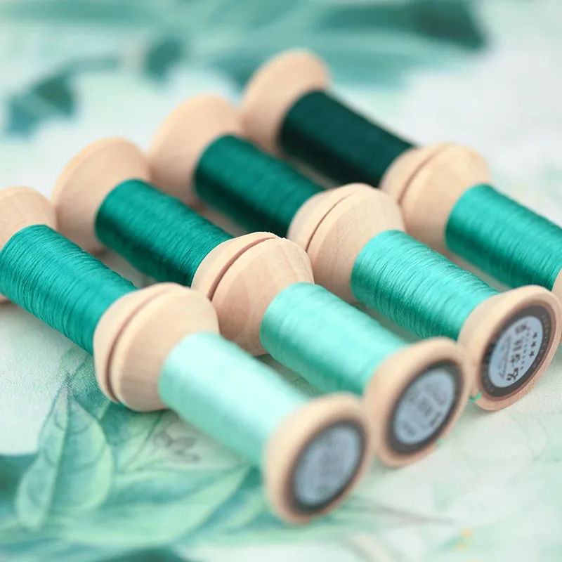 Вышитая вручную нить для вышивки/шелковая нить/обернутая шелковая