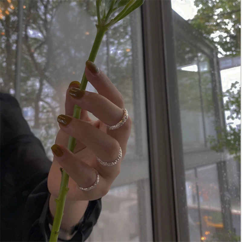 

Textured Exquisite Tide Wild Small Fresh Temperament Opening Ring Light Luxury Japan and South Korea Holiday Gift Party Jewelry