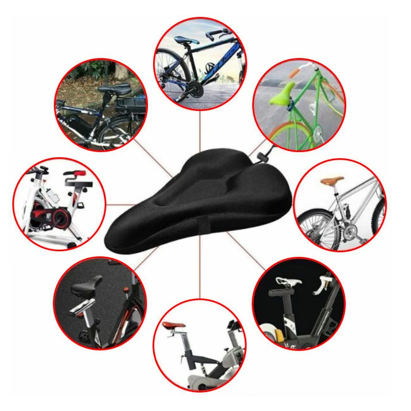 

Comfortable Foam Seat Mountain Cycling New 3D Soft Bike Bicycle Cycle Extra Comfort Gel Pad Cushion Cover For Saddle Seat