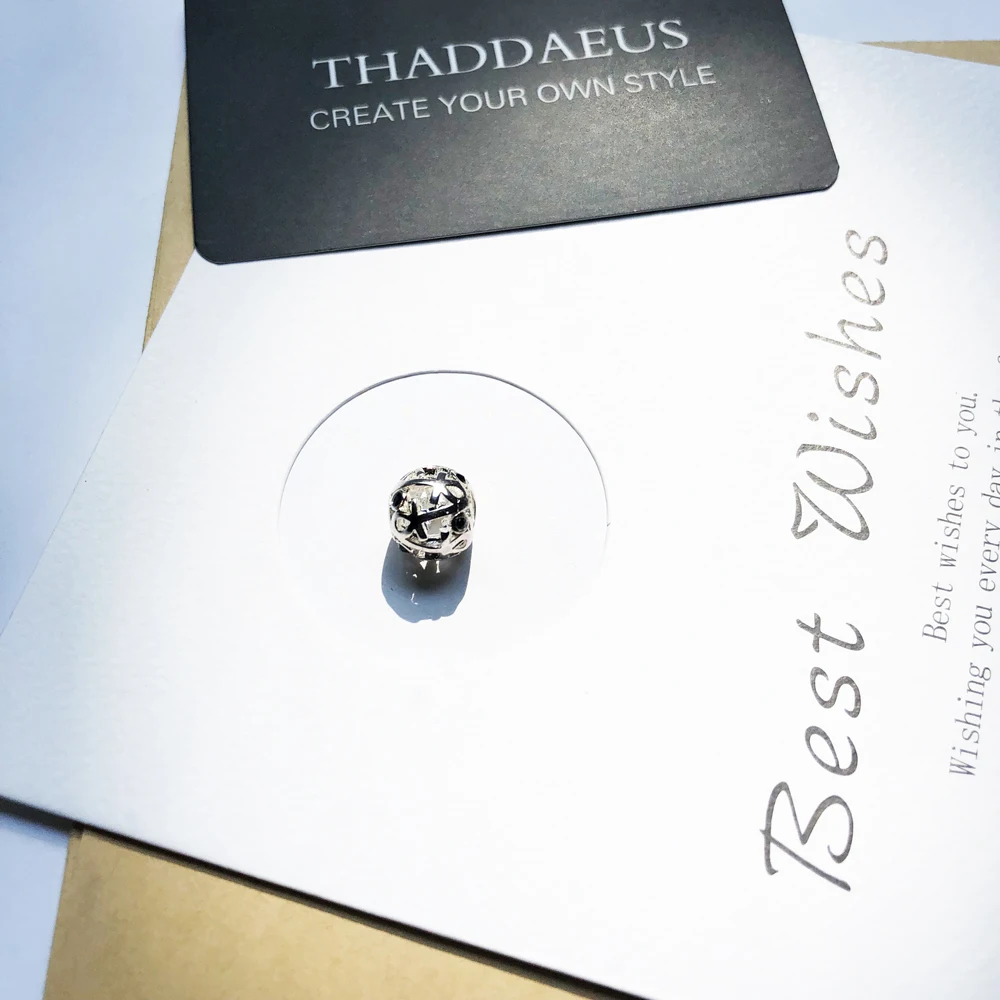 Браслет женский и мужской из серебра с крестом бисера подходит для браслета