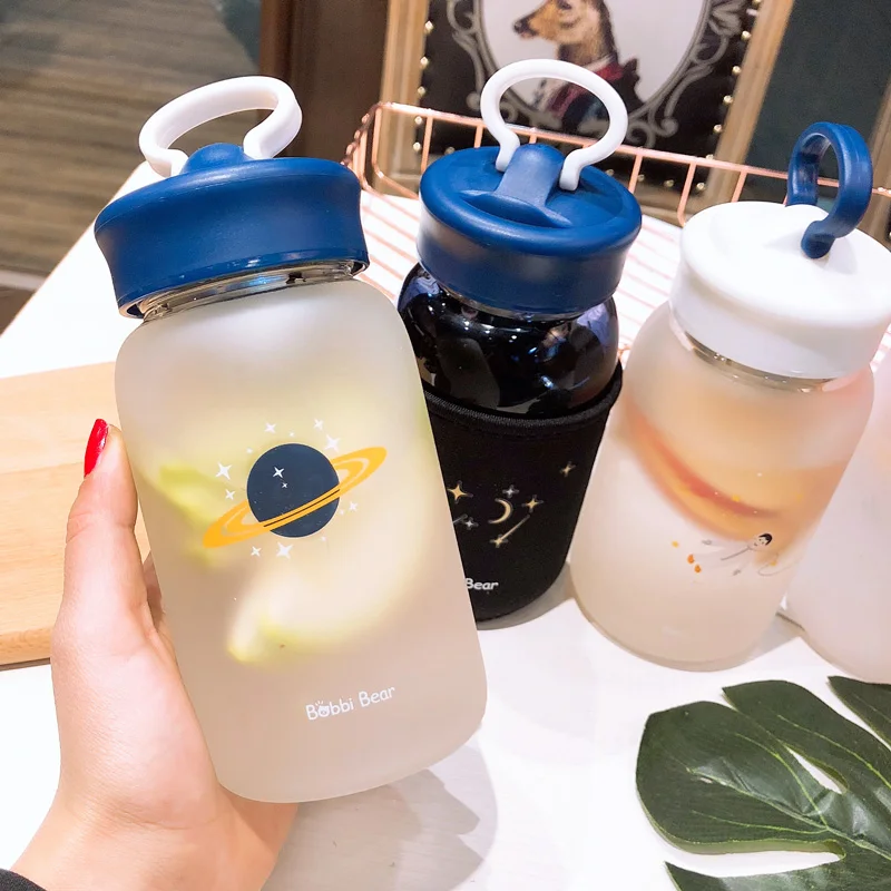 Стеклянная креативная индивидуальная стеклянная портативная бутылка для воды