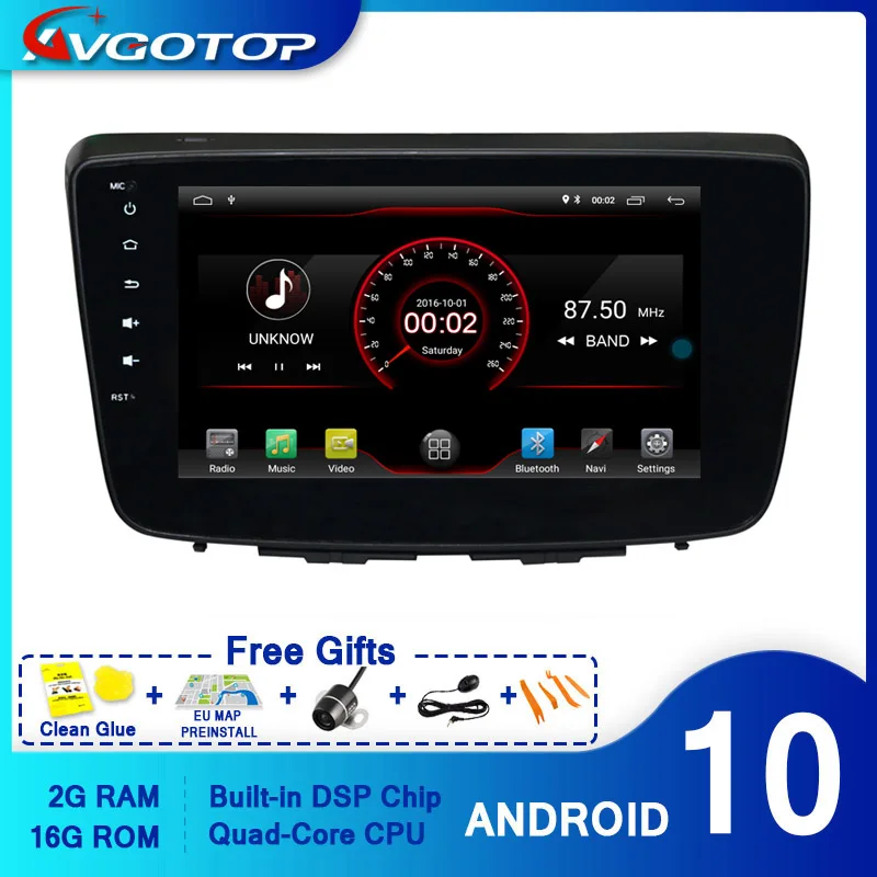 AVGOTOP Android 10 Bluetooth GPS автомобильный Радио dvd плеер для SUZUKI BALENO 2016 2018|Автомагнитолы| |