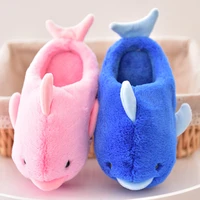 autumn and winter kids shoes cotton slippers women shoes baby cute non slip warm cover heel indoor parent child home slippers