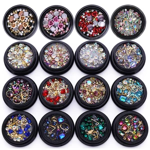 3D Стразы для дизайна ногтей, металлические Искусственные Шпильки, аксессуары для украшения искусства, камни для ногтей, Декор, наконечники для творчества