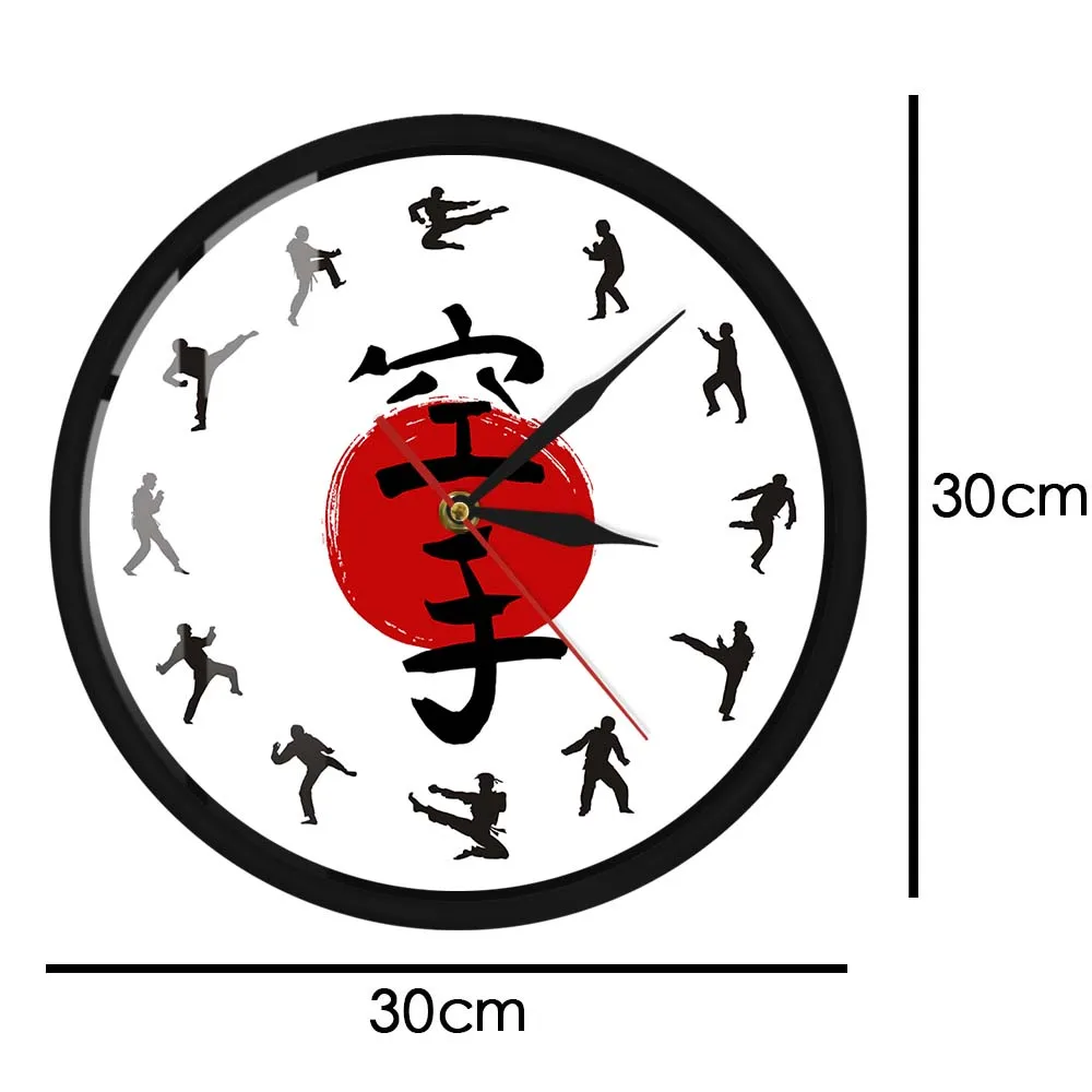 Настенные часы Fistfight с металлической рамкой светодиодсветодиодный силуэты