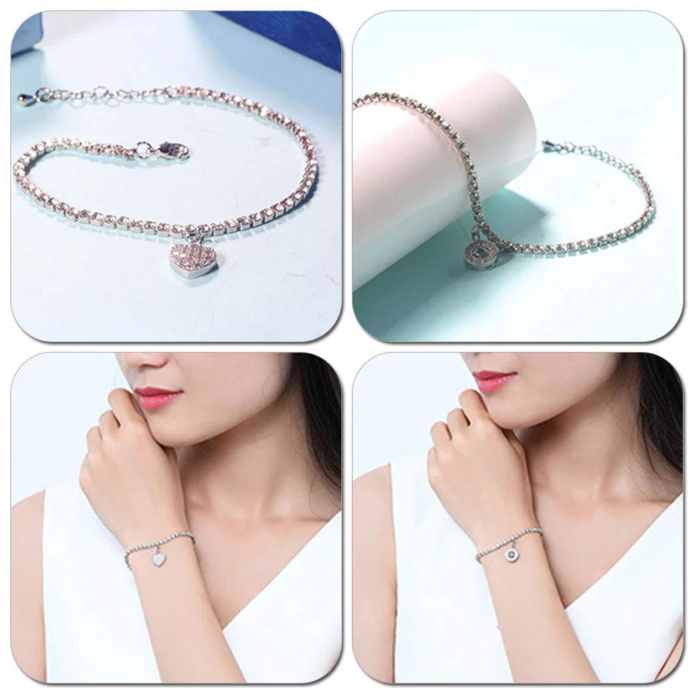 UMODE New Evil Eye Синий CZ Хрустальный Браслет Hamsa для ручного тенниса женщин цепочка в