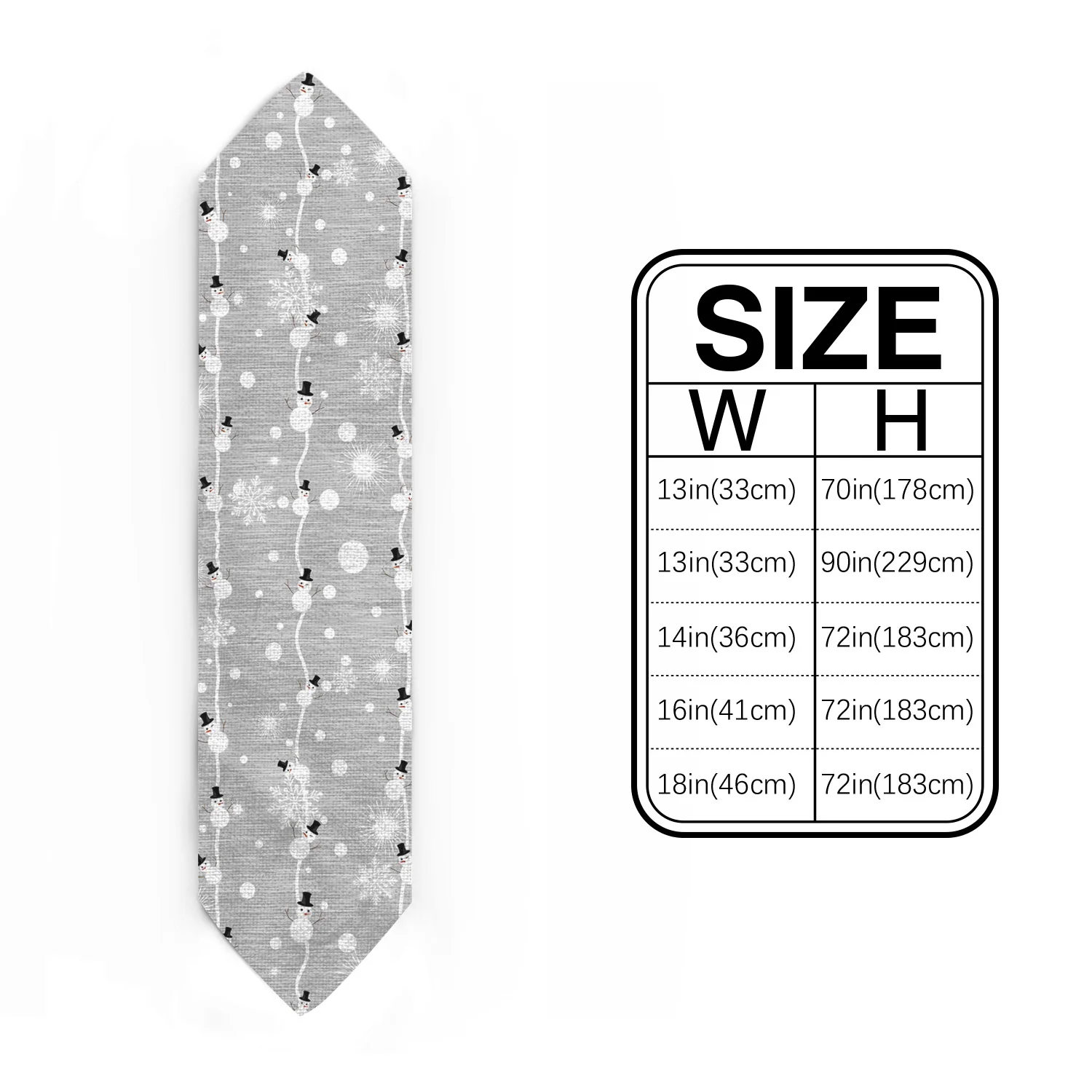 Серый Рождественский Снеговик в горошек стандартная гостиничная скатерть