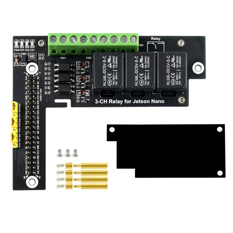 

Jetson Nano 3-канальная реле для расширения платы Максимальная нагрузка ≤ 5 А 250 В переменного тока или ≤ 5 А 30 В постоянного тока, изоляция оптопар...