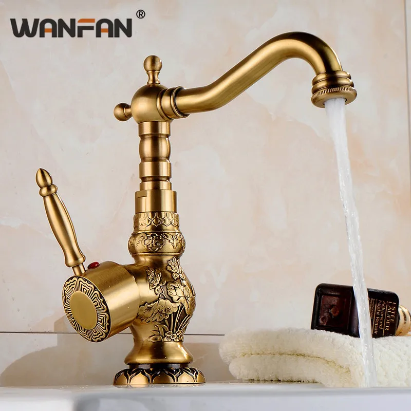 Античные смесители для умывальника резной смеситель аксессуары ванной комнаты