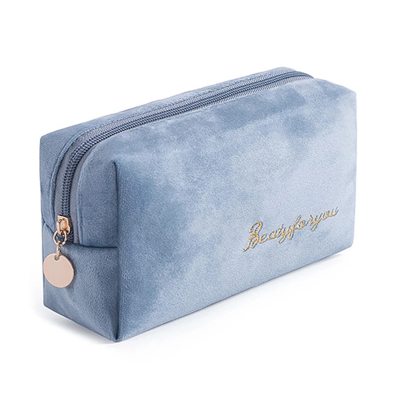 Женская маленькая фланелевая косметичка милая водонепроницаемая сумка для