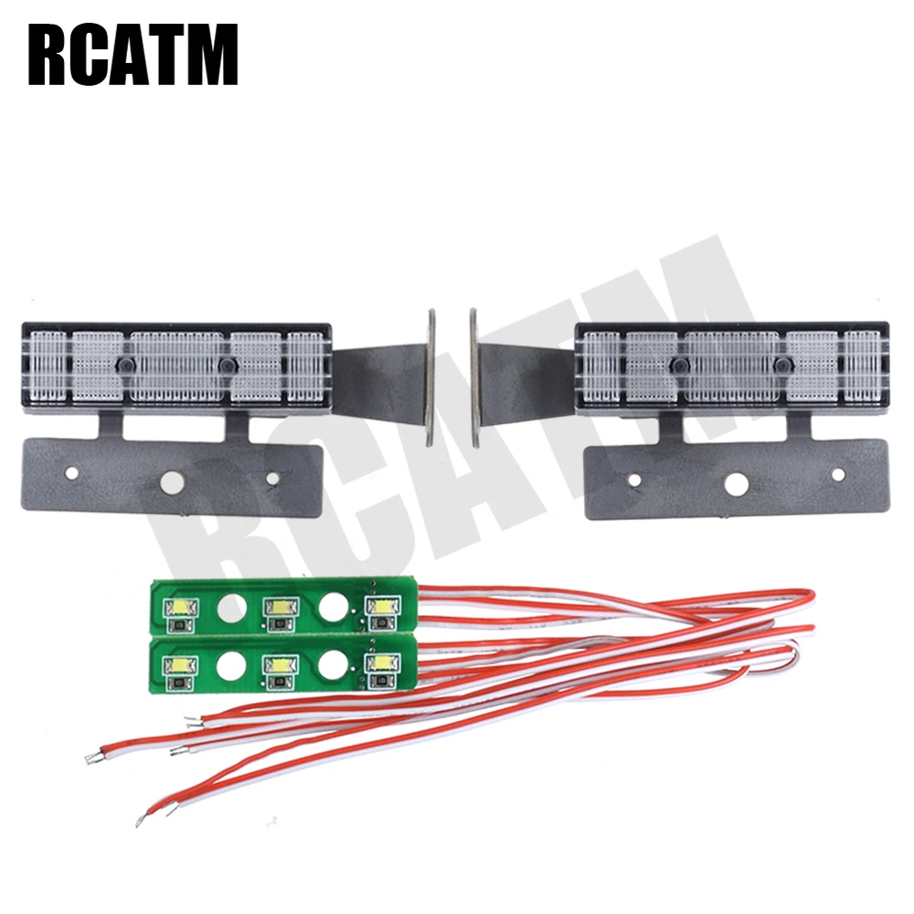 1 пара металлических светодиодных задних фонарей для 1/14 Tamiya буксировочный прицеп