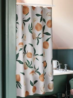 liang qi peach waterproof shower curtain partition curtains anti mildew cloth for home bathroom accessories customizable new
