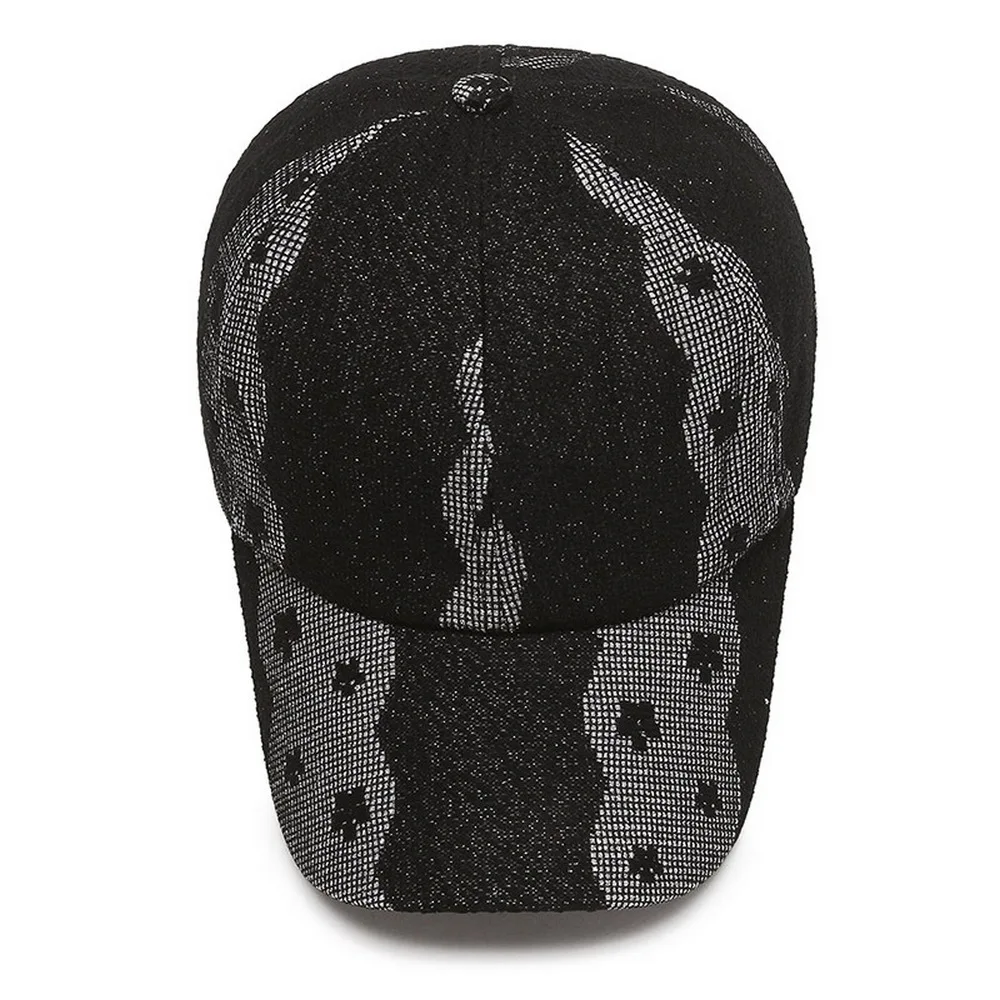 Spring And Summer Women Baseball Caps Trendy Style Polyester Lace Flowers Outdoor Street Play Female Peaked Hats