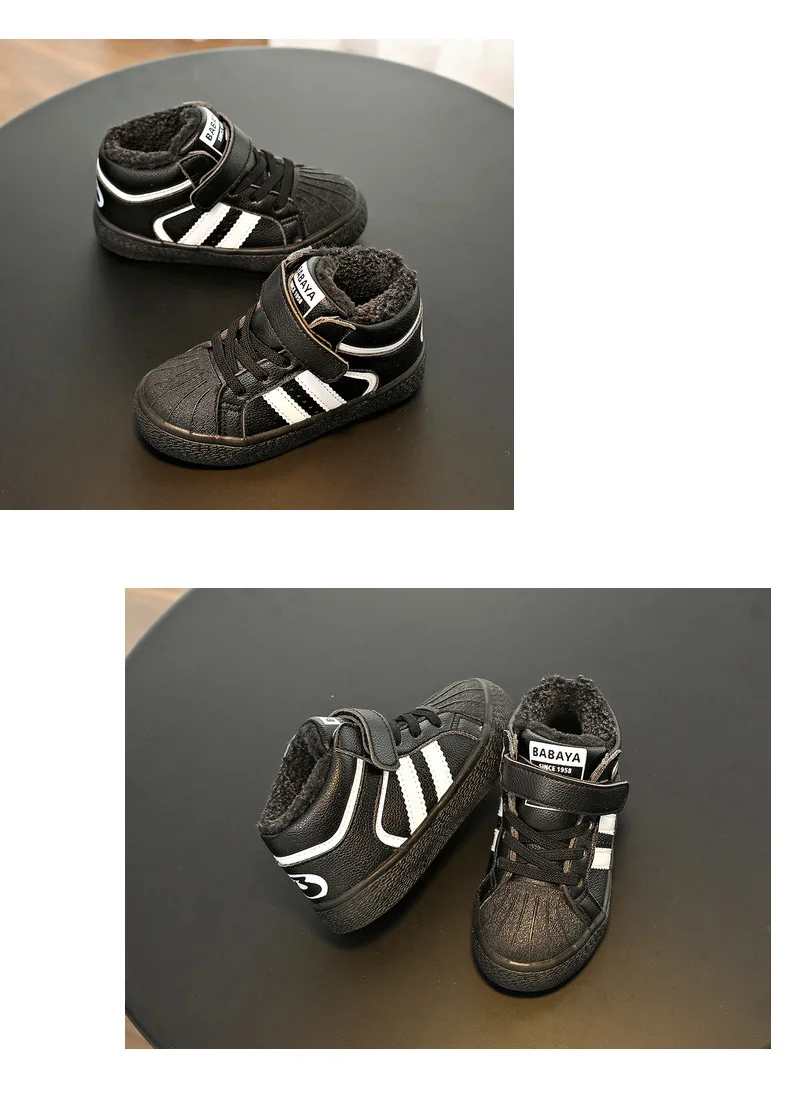 Babaya Kids Boots for Girl Children Shoes Boys Winter New Baby Winter Shoes Girls Snow Cotton Boots Plus Velvet Thickening
