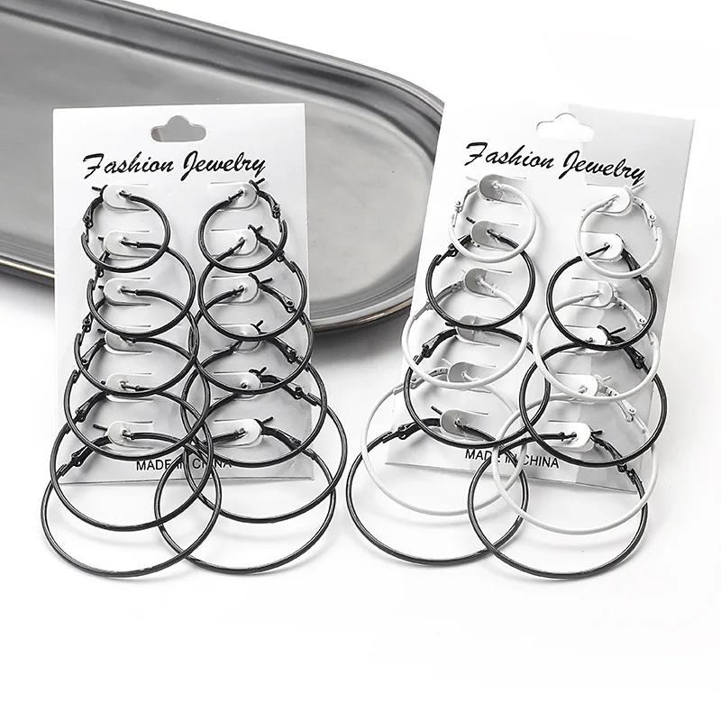 Женские серьги-кольца в стиле панк-рок 6 Пары/компл. | Украшения и аксессуары