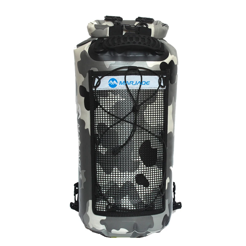 Водонепроницаемая сумка рюкзак 25л с двойными лямками для океанов ПВХ походов по