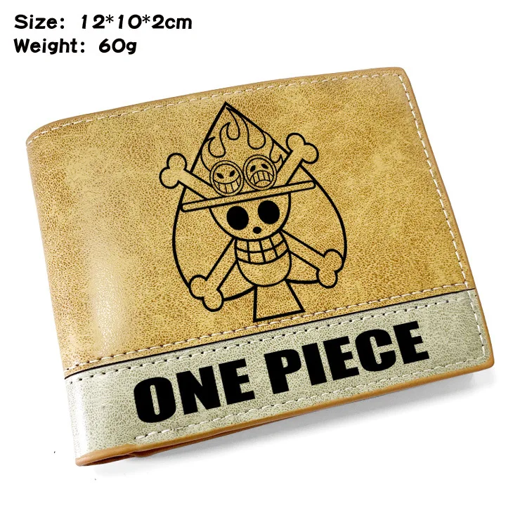 

Anime Luffy Roronoa Zoro Short Two-fold Wallet Embossed Leather Men and Women Wallet Purse