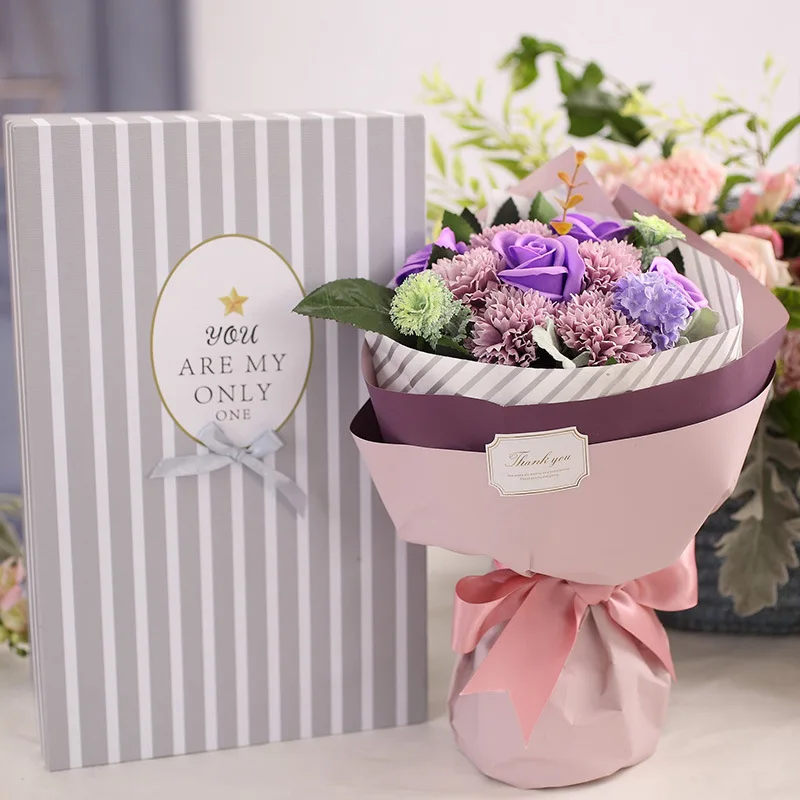 Ароматизированное мыло красное розовое Розовое Мыло искусственные цветы