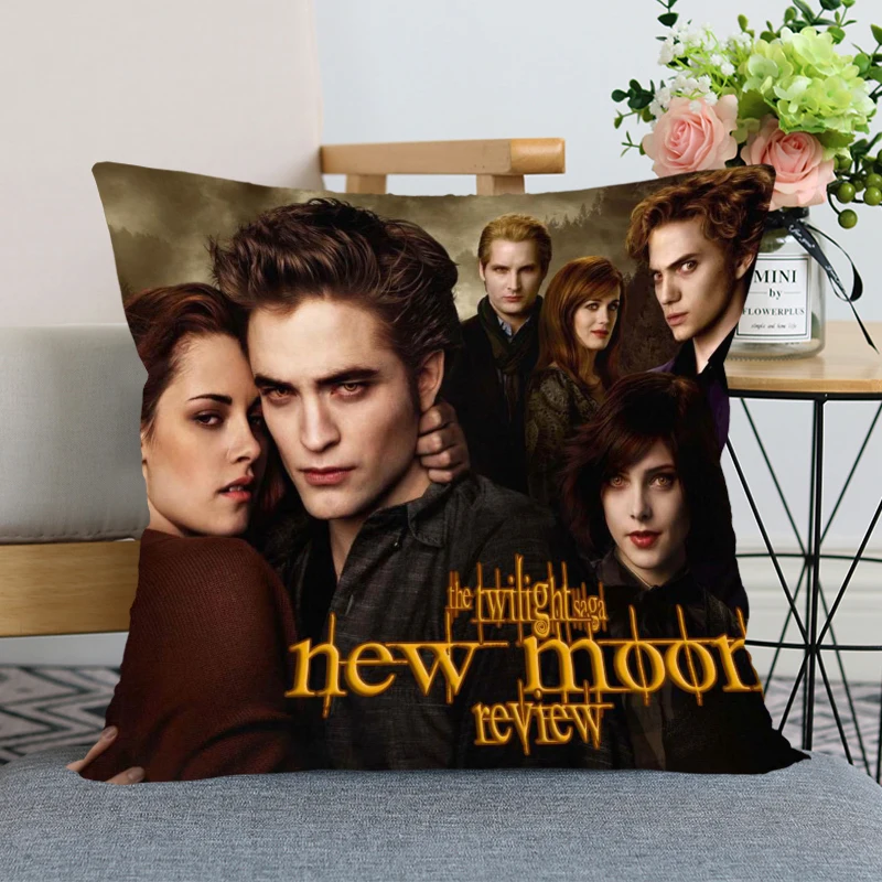 Наволочка "Сумерки" для дома, офиса, декоративной квадратной подушки с молнией, из мягкого атласа, не выцветает.