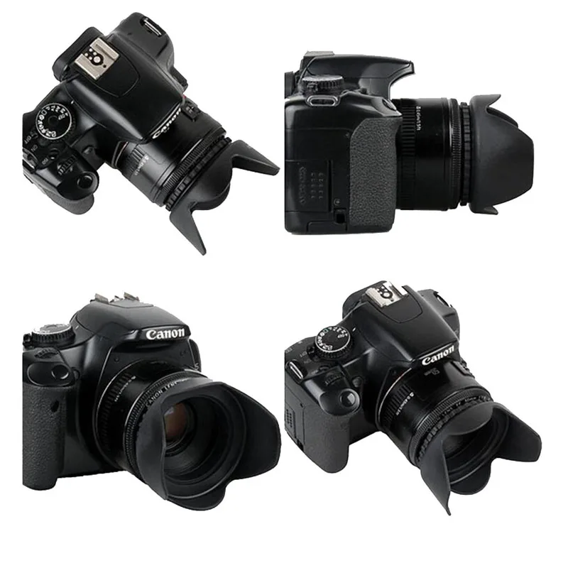 Волнистая бленда объектива для Canon для Nikon для sony для Pentax для всех винтовых объективов защелкивающийся кронштейн можно установить в обратном направлении